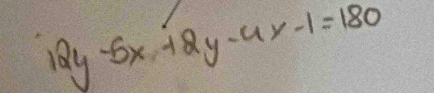 12y-5x+2y-4x-1=180