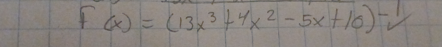 f(x)=(13x^3+4x^2-5x+16)