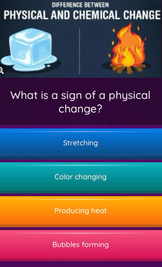 Solved: DIFFERENCE BETWEEN PHYSICAL AND CHEMICAL CHANGE What is a sign ...