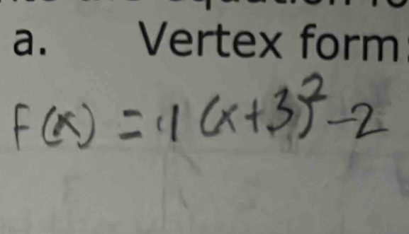 Vertex form