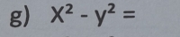 X^2-y^2=