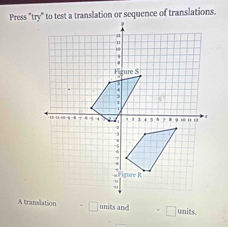 square units and units. 
□