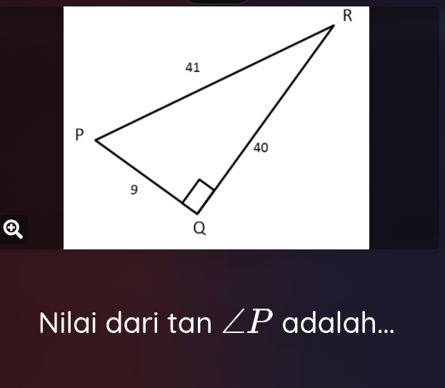 Nilai dari tan ∠ P adalah...