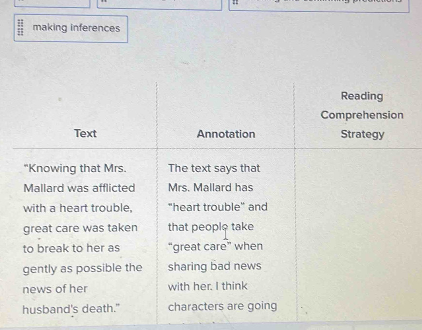 making inferences