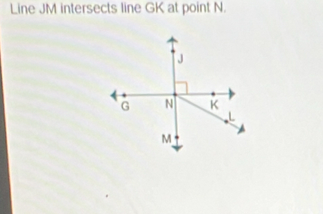 Line JM intersects line GK at point N.