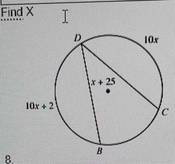 Find X
8.