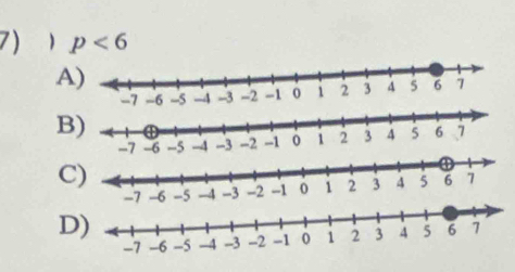 7)1 p<6</tex>
A
B
C
D