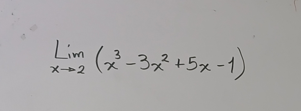 limlimits _xto 2(x^3-3x^2+5x-1)