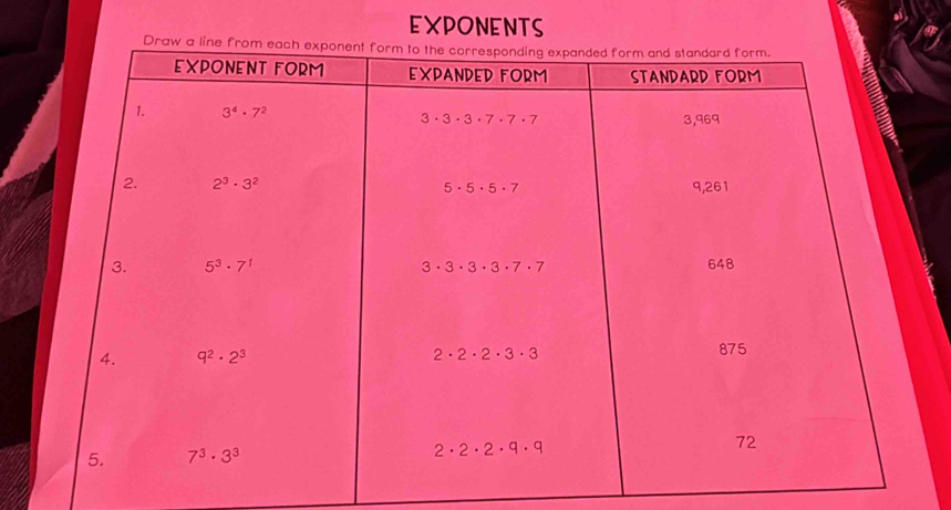 EXPONENTS