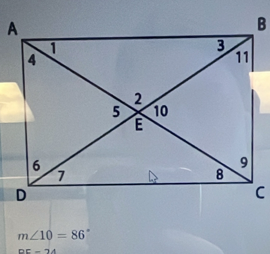 m∠ 10=86°
DE-24