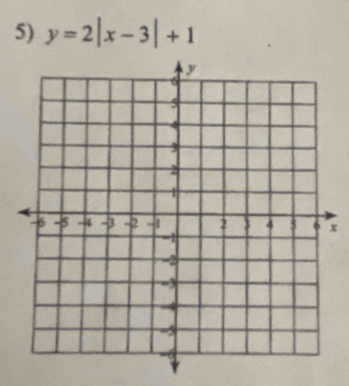 y=2|x-3|+1
x