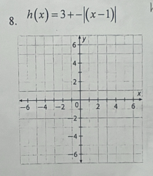 h(x)=3+-|(x-1)| L