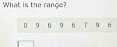 What is the range?
0 9 6 9 6 7 9 6