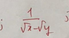 )  1/sqrt(x)-sqrt(y)  1