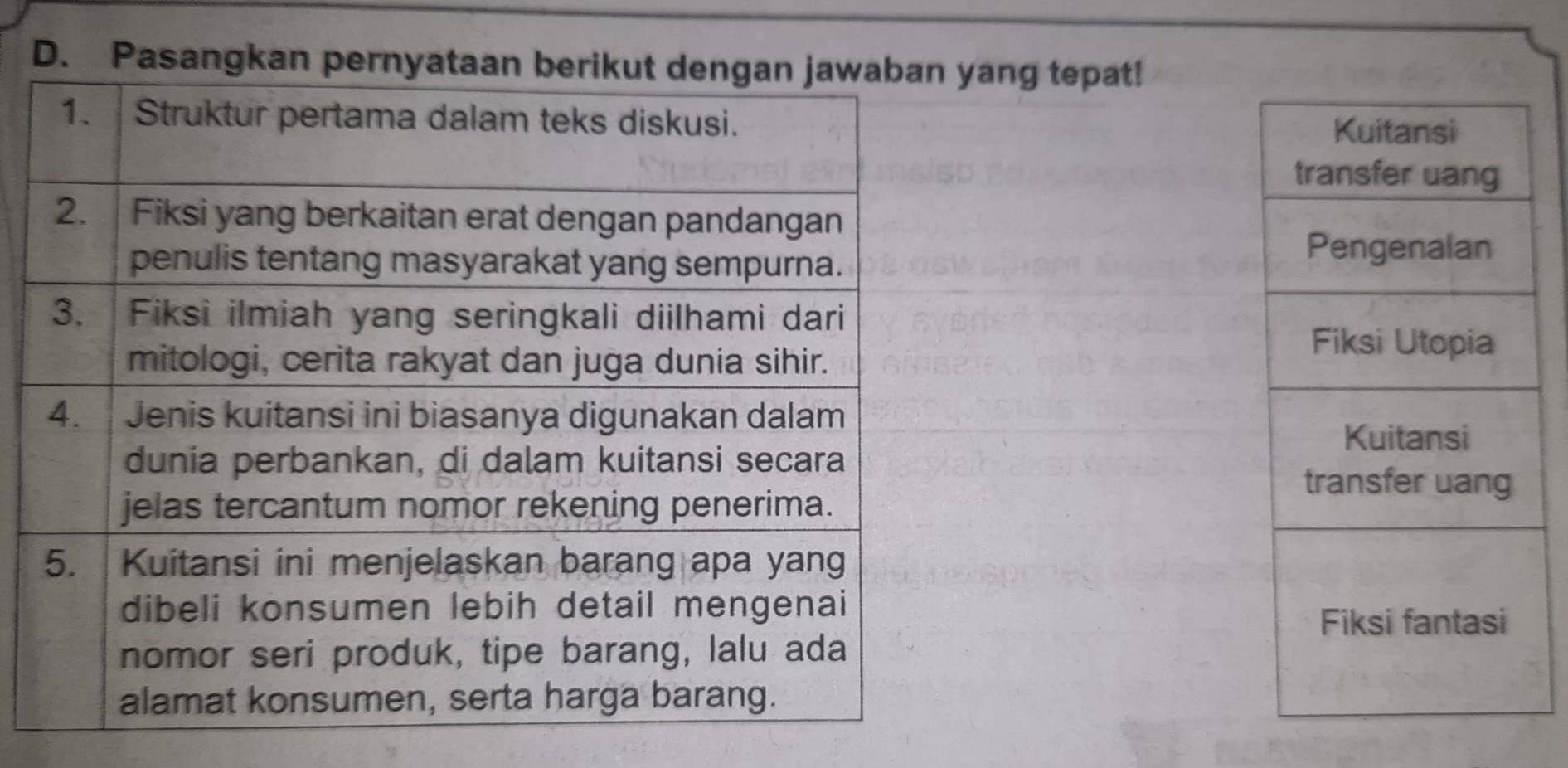 Pasangkan pernyaang tepat!