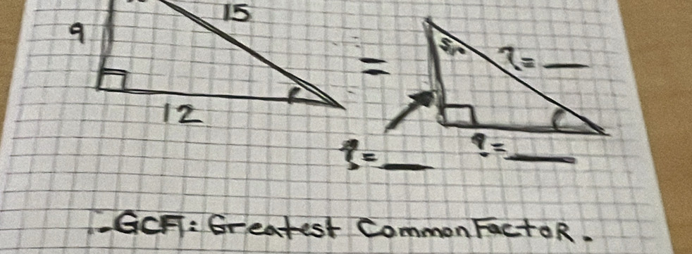 3=
GCF: Greatest CommonFactoR.