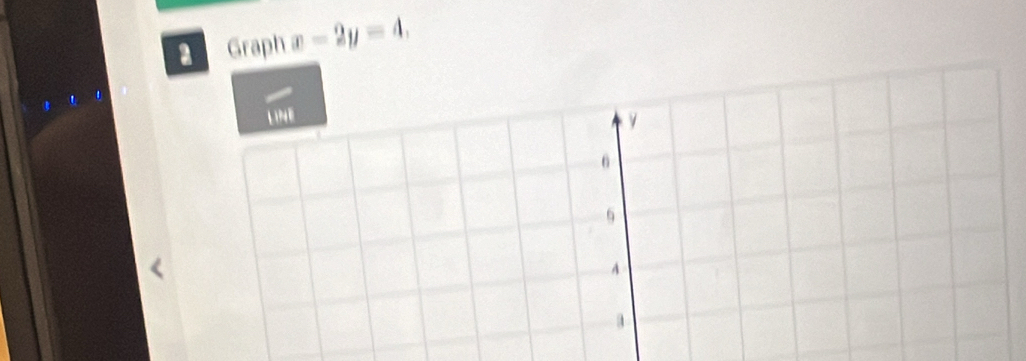 a Graph x-2y=4,