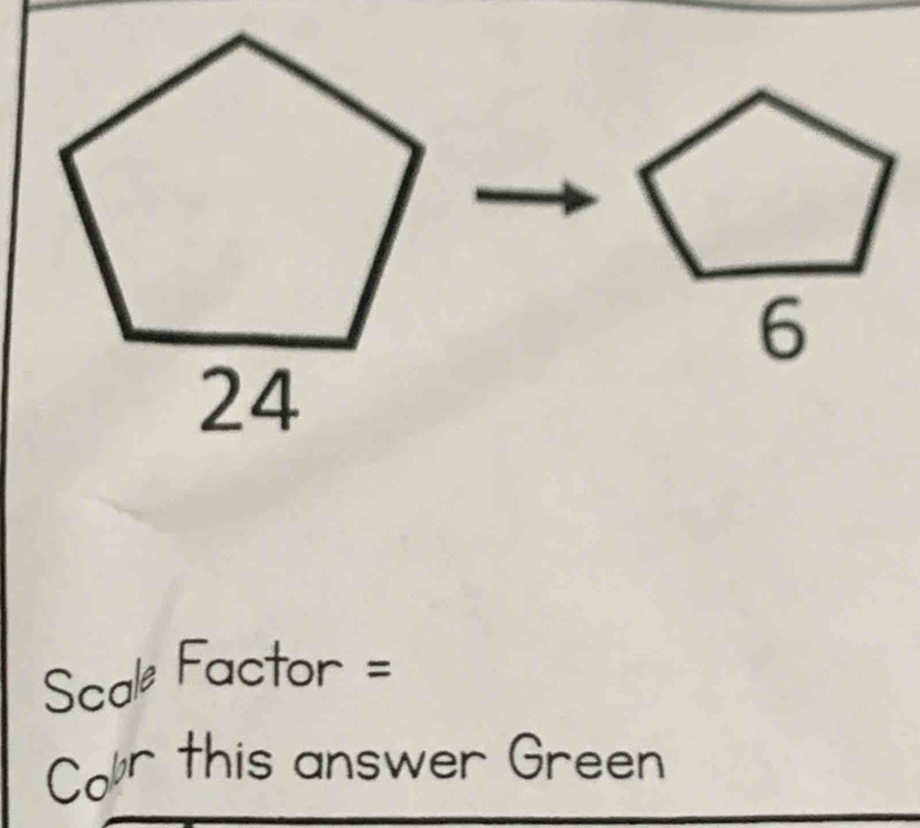 Scale Factor =
Cour this answer Green