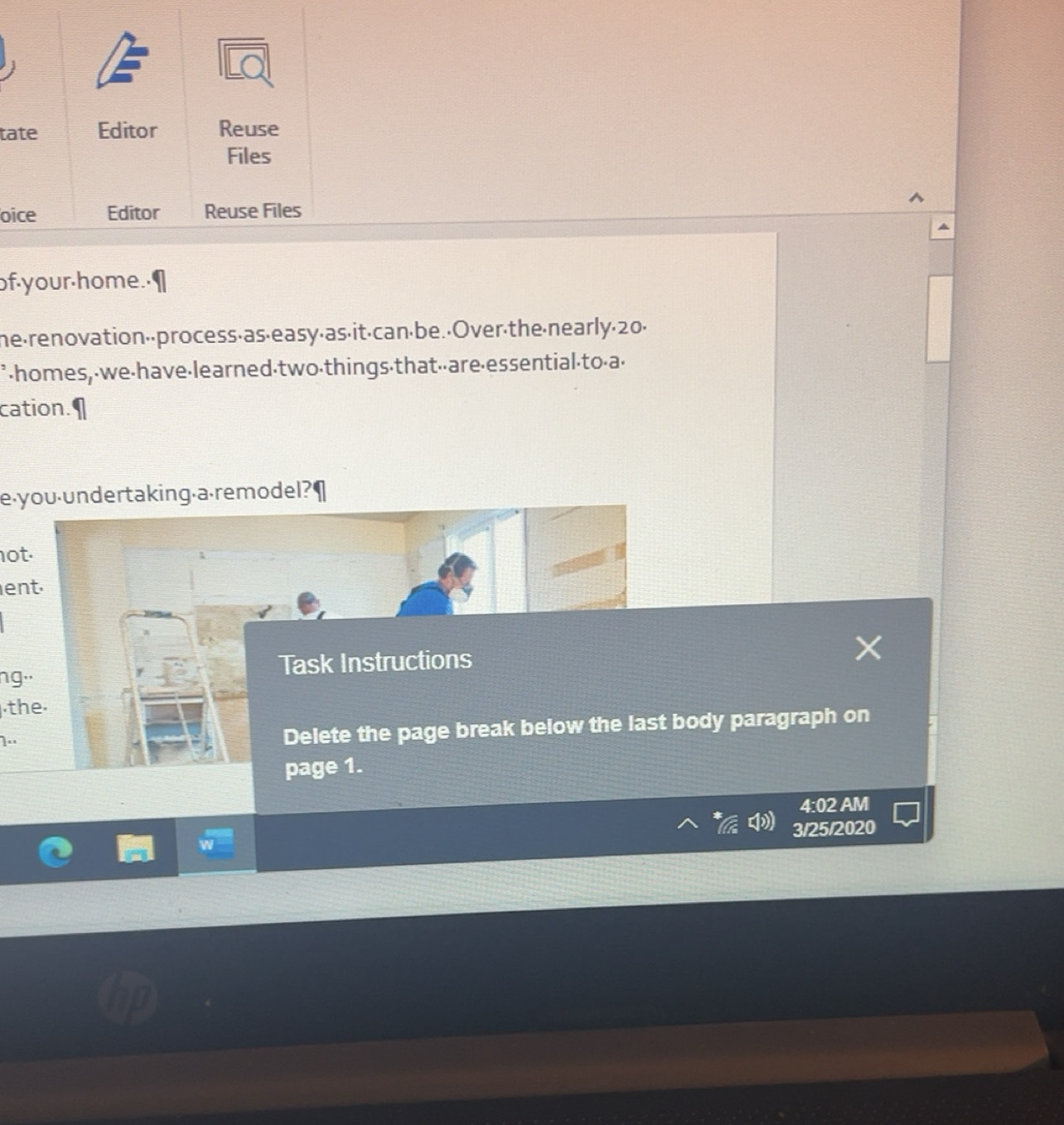 Solved: tate Editor Reuse Files oice Editor Reuse Files of-your-home ...