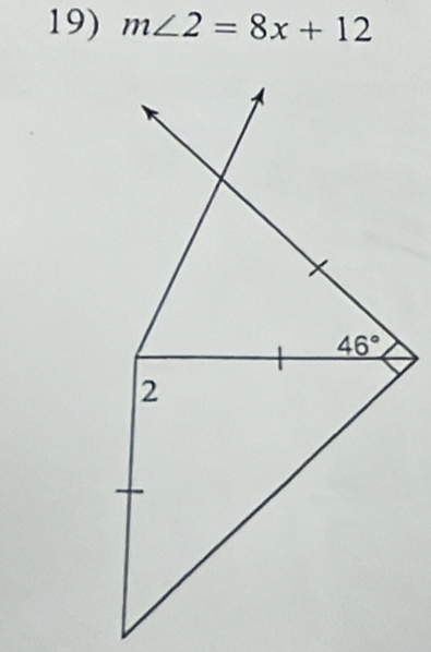 m∠ 2=8x+12