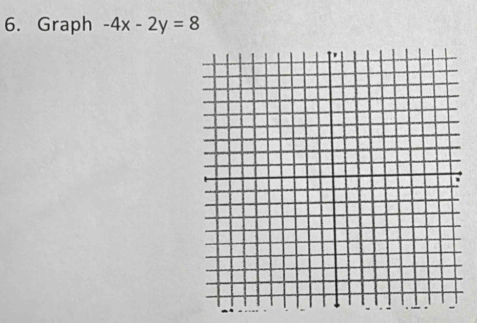 Graph -4x-2y=8