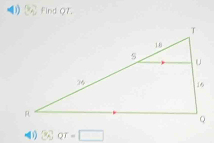 Find QT.
3^2^QT=□