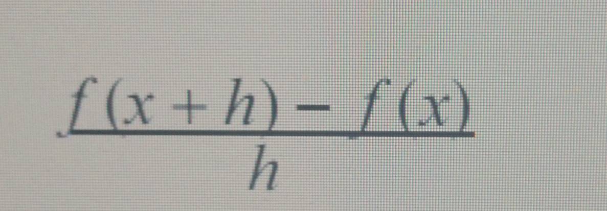  (f(x+h)-f(x))/h 