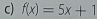 f(x)=5x+1