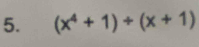 (x^4+1)/ (x+1)