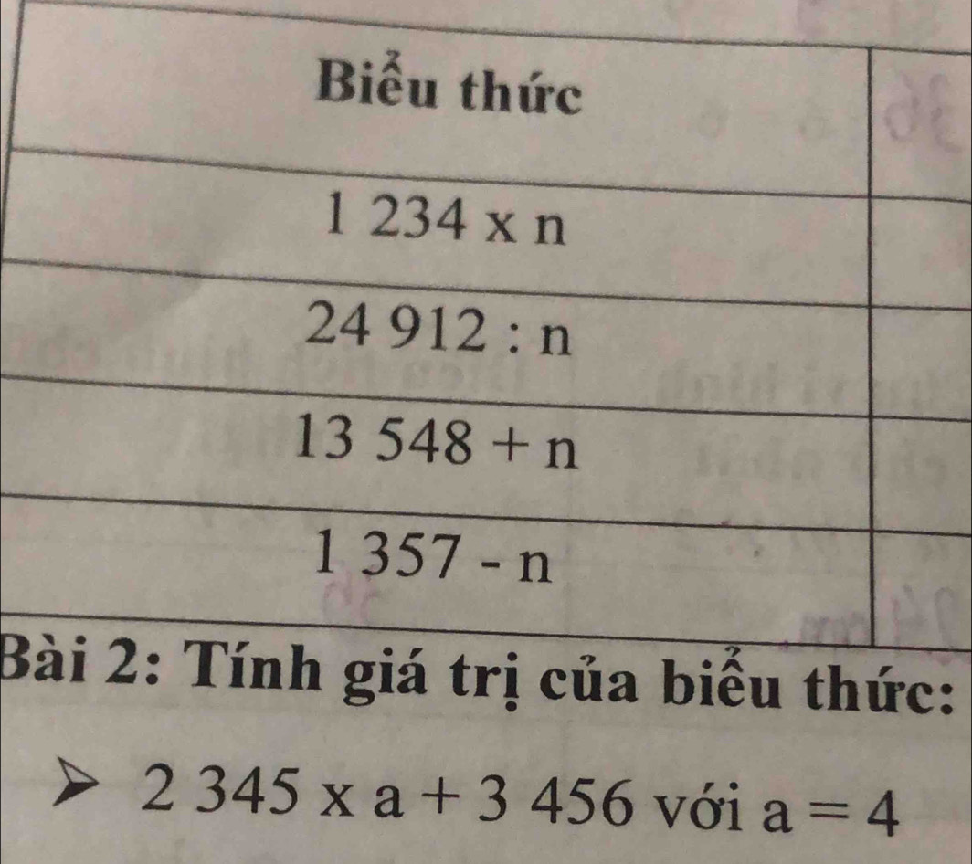 B:
2345* a+3456 với a=4