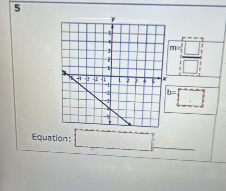 5
beginarrayr □  m-□  □ endarray
b=□
Equation: □ _