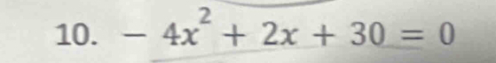 -4x^2+2x+30=0