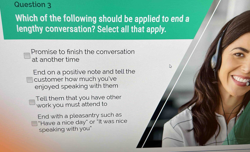 Solved: Which of the following should be applied to end a lengthy ...