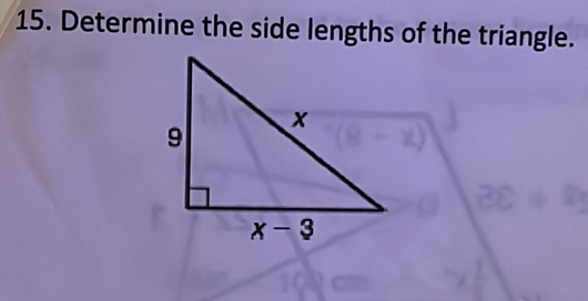 Determine the side lengths of the triangle.