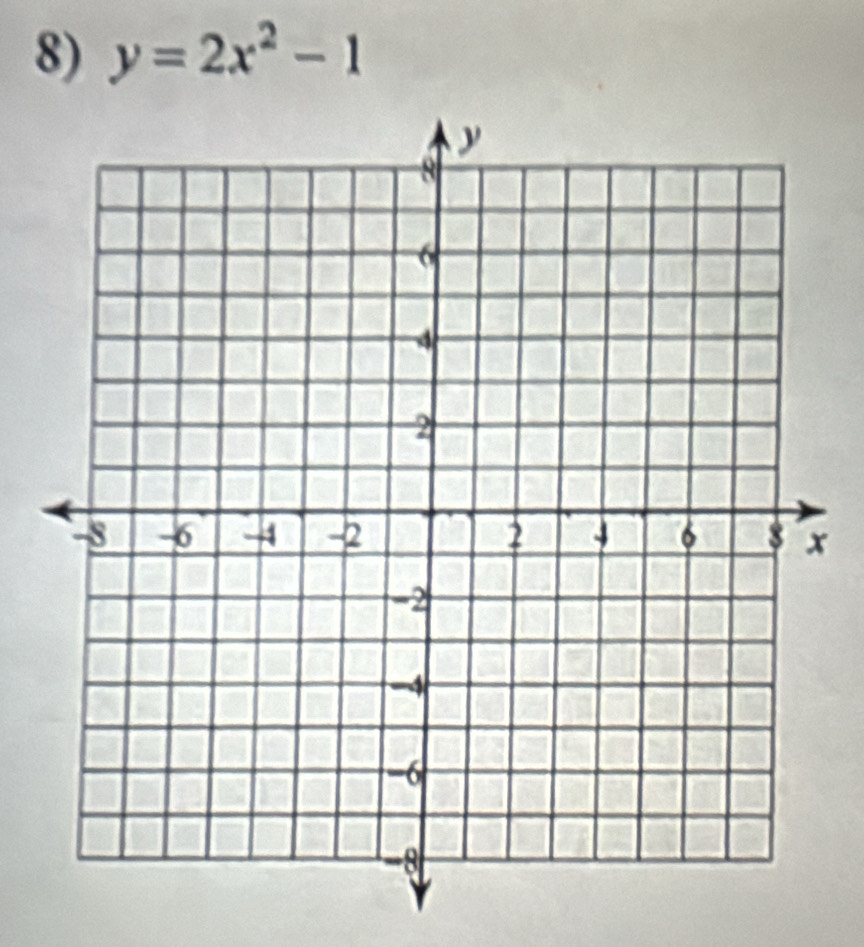 y=2x^2-1
x