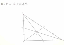 If JP=12 , find J N.