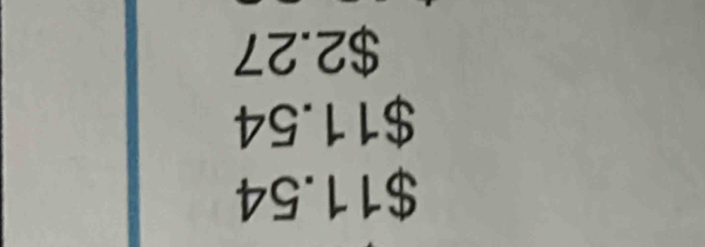 $11.54
$11.54
$2.27