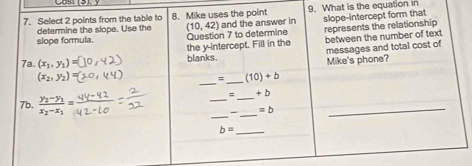 Cost
What is the equation in