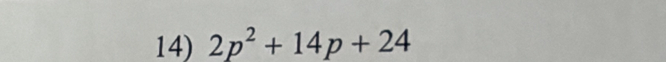 2p^2+14p+24