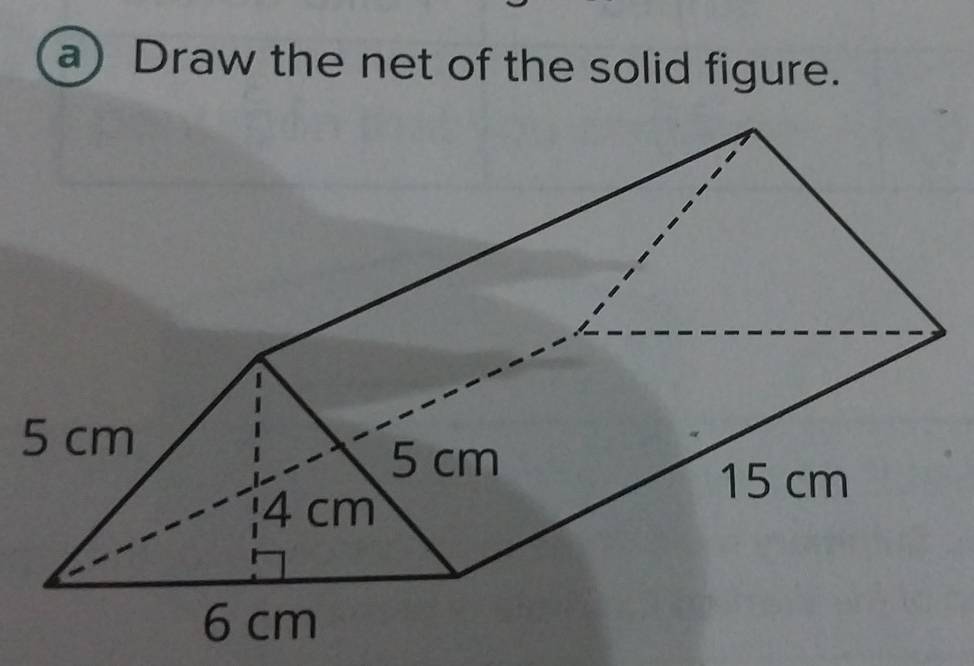 Draw the net of the solid figure.