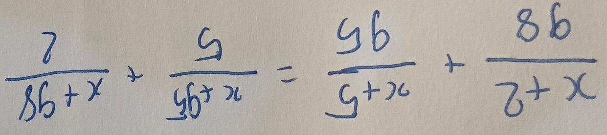  7/16+x + 5/y6+x = y6/y+x + 86/z+x 