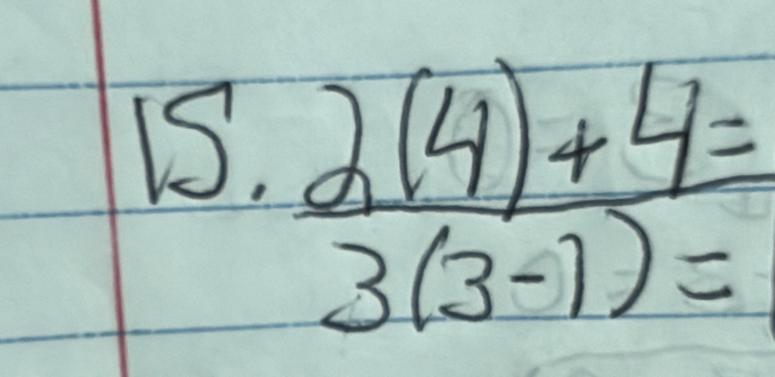  (2(4)+4=)/3(3-1)= 