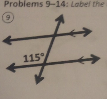 Problems 9-14: Label the