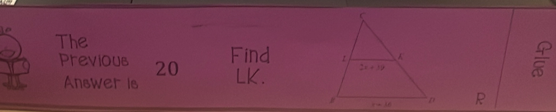 The
Find
Previous 20
Answer 1s
LK.