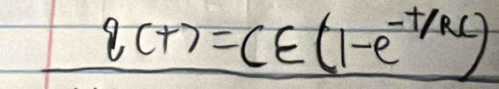 q(t)=C∈ (1-e^(-t/RC))