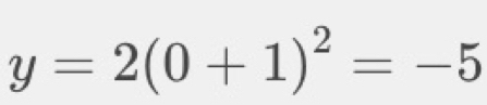 y=2(0+1)^2=-5