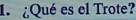 ¿Qué es el Trote?