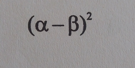 (alpha -beta )^2