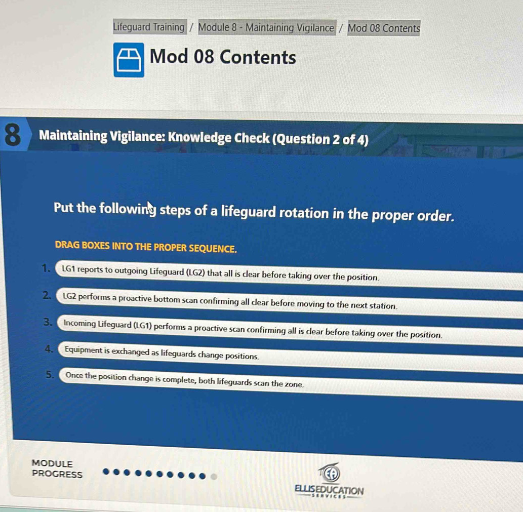 Solved: Lifeguard Training / Module 8 - Maintaining Vigilance / Mod 08 ...