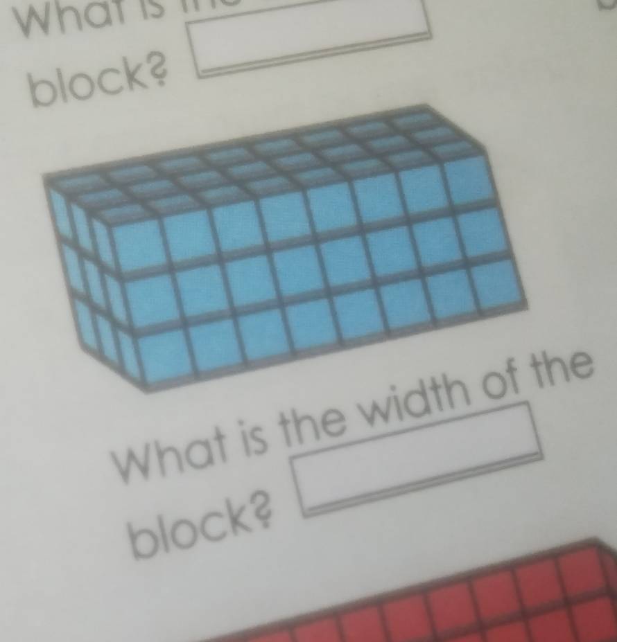 What is 
block? 
What is the we 
block?